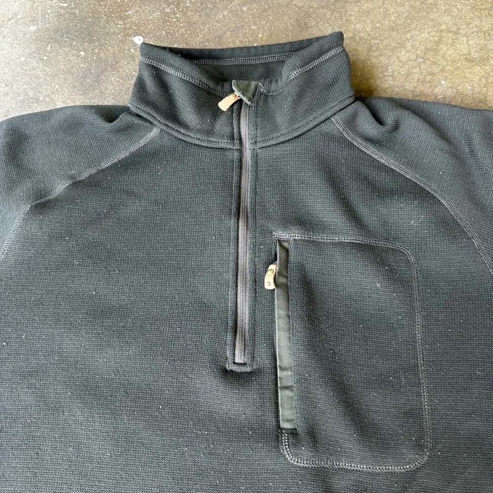 Fjallraven Ovik Fleece Half Zip Mens Medium Green Fleece G-1000 Pullover 87154